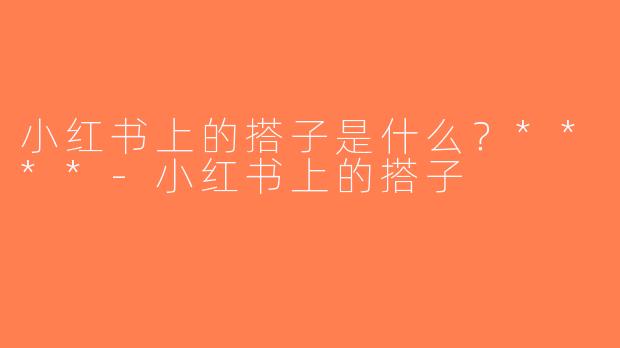 小红书上的搭子是什么？****-小红书上的搭子