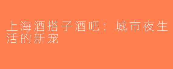 上海酒搭子酒吧：城市夜生活的新宠