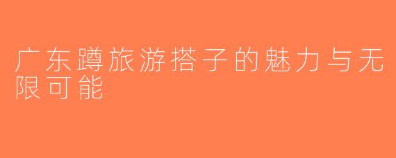 广东蹲旅游搭子的魅力与无限可能