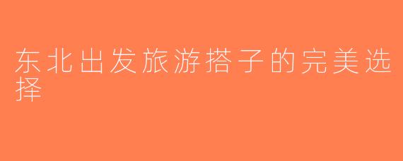 东北出发旅游搭子的完美选择
