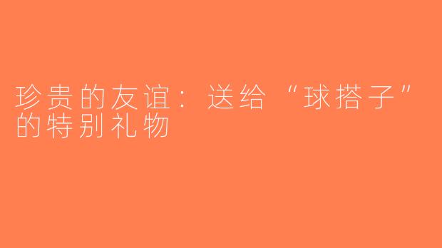 珍贵的友谊：送给“球搭子”的特别礼物