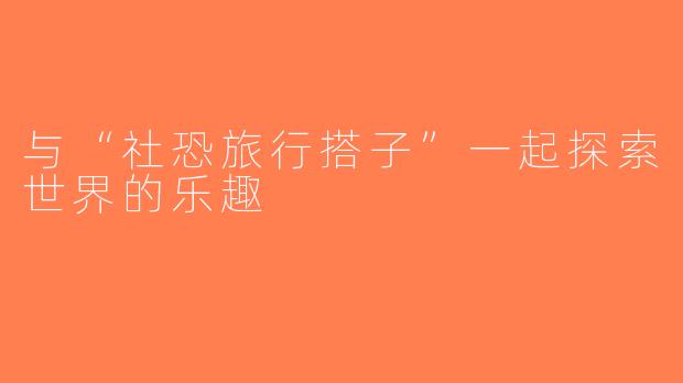 与“社恐旅行搭子”一起探索世界的乐趣