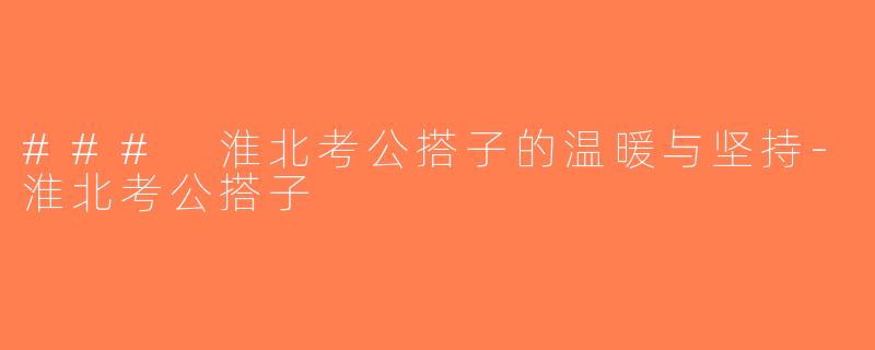 ### 淮北考公搭子的温暖与坚持-淮北考公搭子