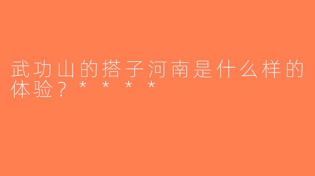 武功山的搭子河南是什么样的体验？****