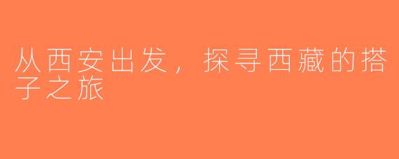 从西安出发，探寻西藏的搭子之旅