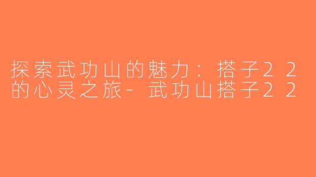 探索武功山的魅力：搭子22的心灵之旅-武功山搭子22