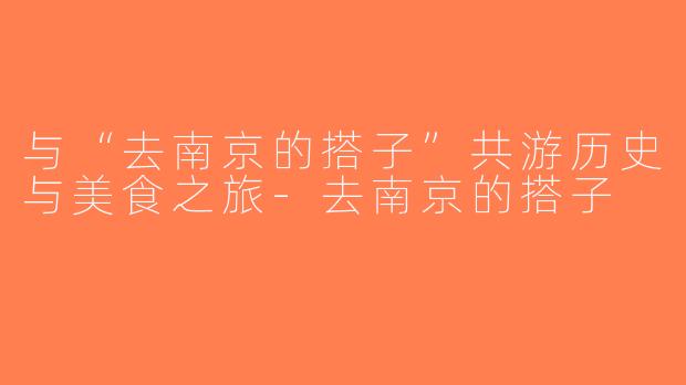 与“去南京的搭子”共游历史与美食之旅-去南京的搭子