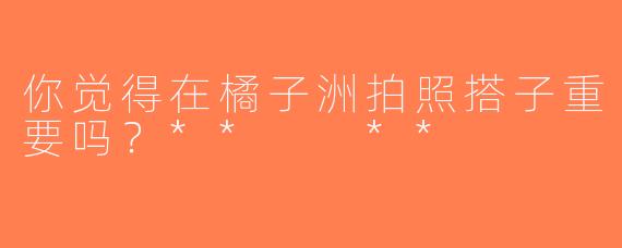 你觉得在橘子洲拍照搭子重要吗？**  **