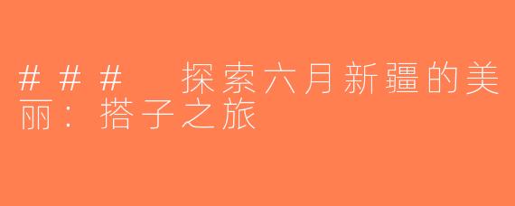 ### 探索六月新疆的美丽：搭子之旅