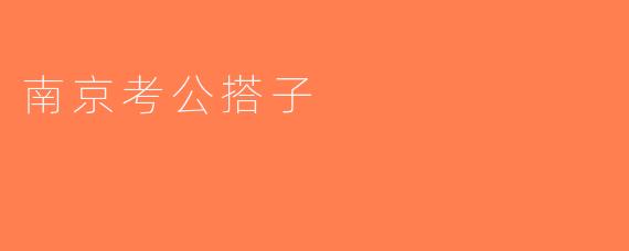 南京考公搭子