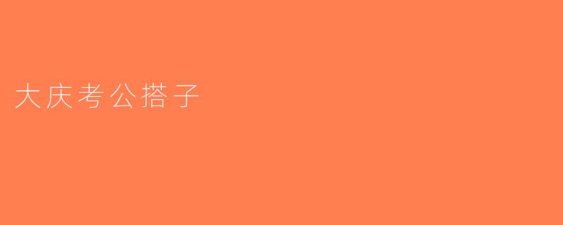 大庆考公搭子