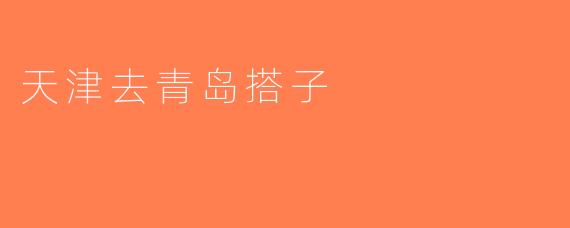 天津去青岛搭子
