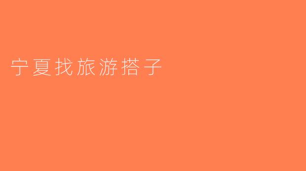 宁夏找旅游搭子