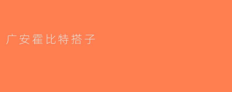 广安霍比特搭子