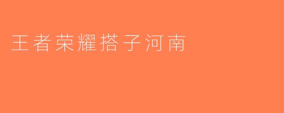 王者荣耀搭子河南