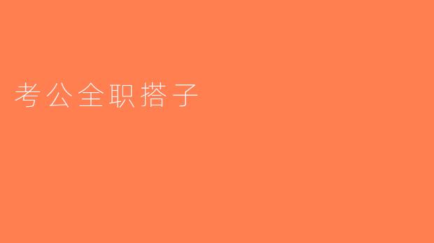 考公全职搭子
