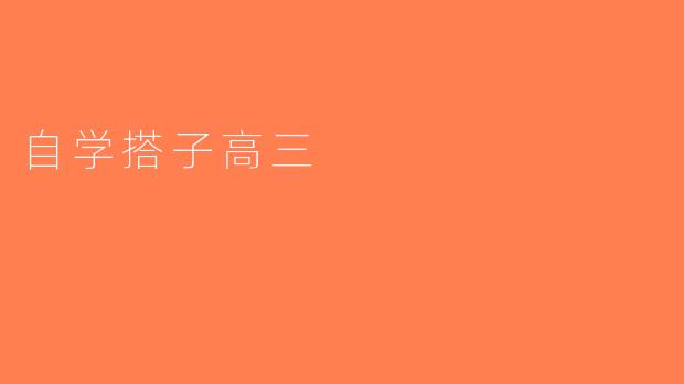 自学搭子高三