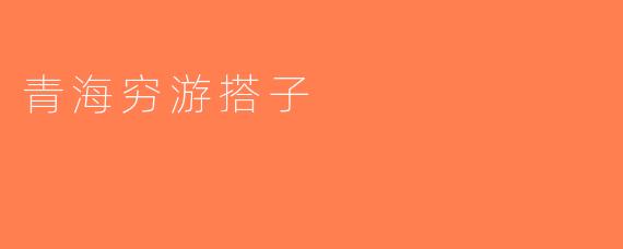 青海穷游搭子
