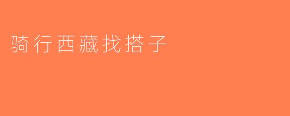 骑行西藏找搭子