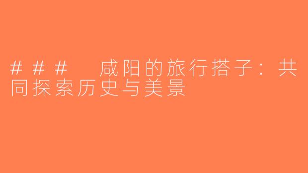 ### 咸阳的旅行搭子：共同探索历史与美景