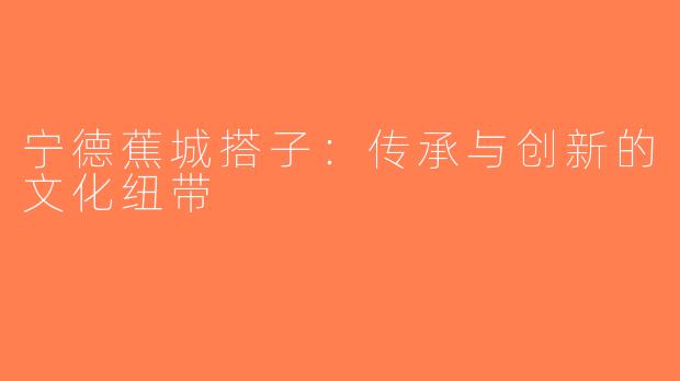 宁德蕉城搭子：传承与创新的文化纽带