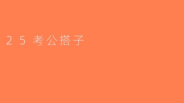 25考公搭子
