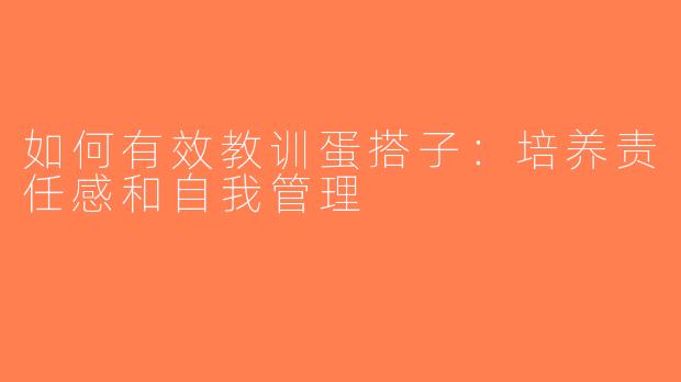 如何有效教训蛋搭子：培养责任感和自我管理