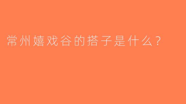 常州嬉戏谷的搭子是什么？