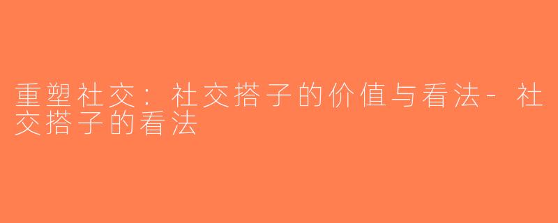 重塑社交：社交搭子的价值与看法-社交搭子的看法