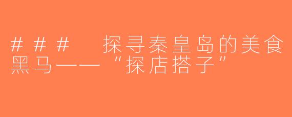### 探寻秦皇岛的美食黑马——“探店搭子”