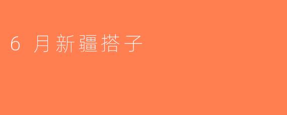 6月新疆搭子