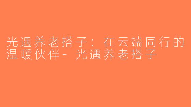 光遇养老搭子：在云端同行的温暖伙伴-光遇养老搭子