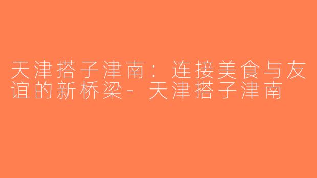 天津搭子津南：连接美食与友谊的新桥梁-天津搭子津南