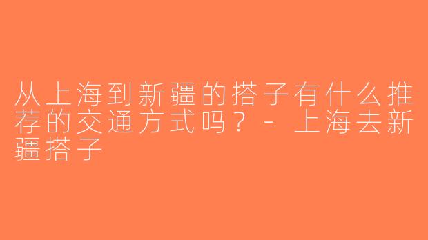 从上海到新疆的搭子有什么推荐的交通方式吗？-上海去新疆搭子