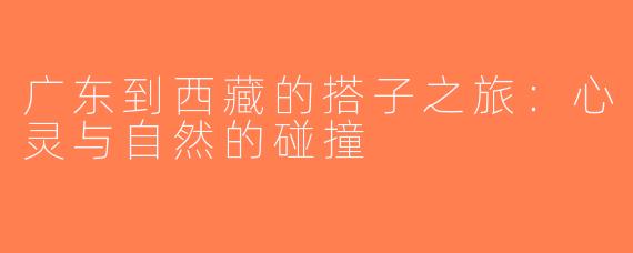 广东到西藏的搭子之旅：心灵与自然的碰撞