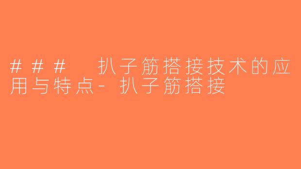 ### 扒子筋搭接技术的应用与特点-扒子筋搭接