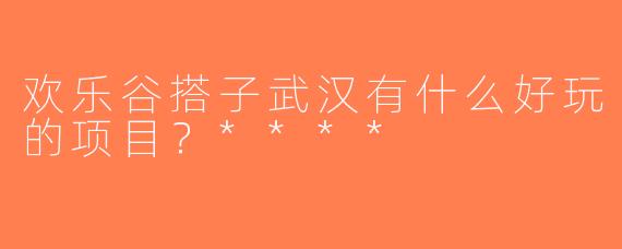 欢乐谷搭子武汉有什么好玩的项目？****