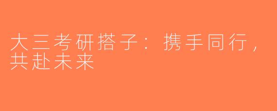 大三考研搭子：携手同行，共赴未来