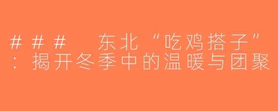 ### 东北“吃鸡搭子”：揭开冬季中的温暖与团聚