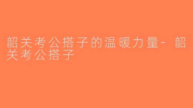 韶关考公搭子的温暖力量-韶关考公搭子
