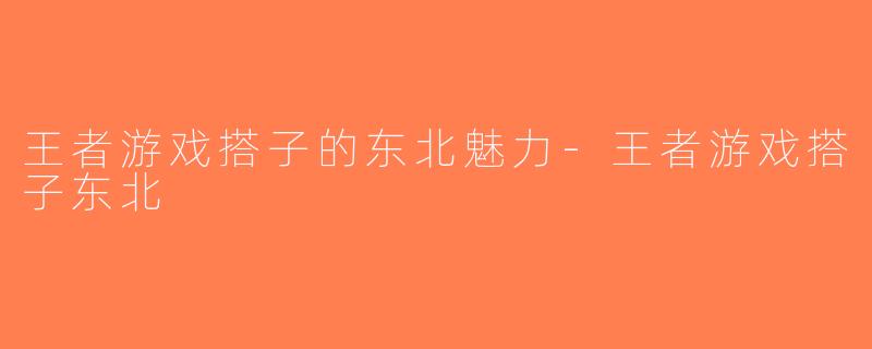 王者游戏搭子的东北魅力-王者游戏搭子东北