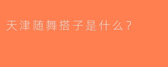 天津随舞搭子是什么？
