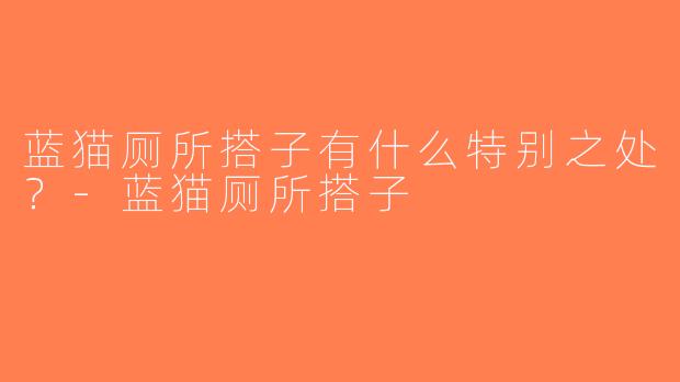蓝猫厕所搭子有什么特别之处？-蓝猫厕所搭子