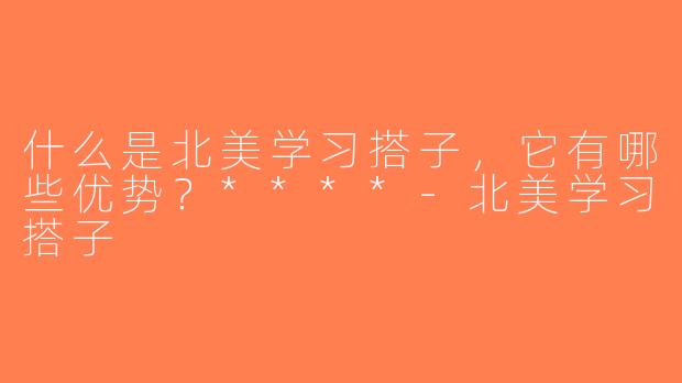 什么是北美学习搭子，它有哪些优势？****-北美学习搭子