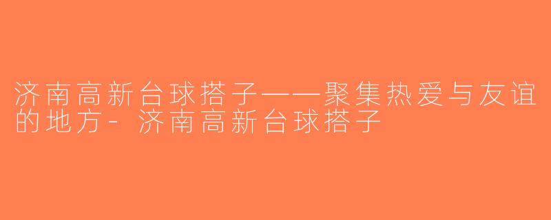 济南高新台球搭子——聚集热爱与友谊的地方-济南高新台球搭子