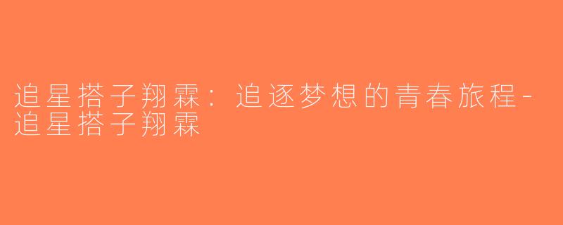 追星搭子翔霖：追逐梦想的青春旅程-追星搭子翔霖