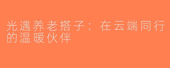 光遇养老搭子：在云端同行的温暖伙伴