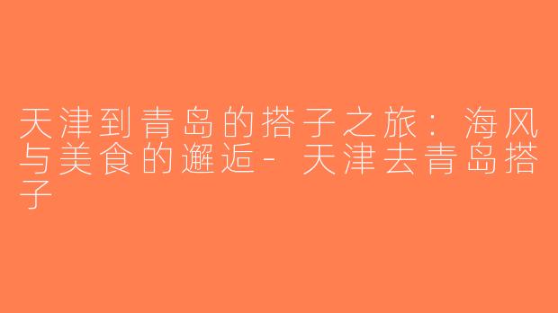 天津到青岛的搭子之旅：海风与美食的邂逅-天津去青岛搭子