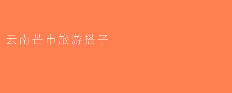 云南芒市旅游搭子