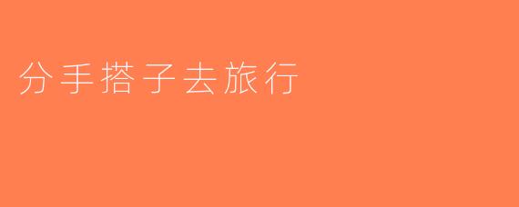 分手搭子去旅行
